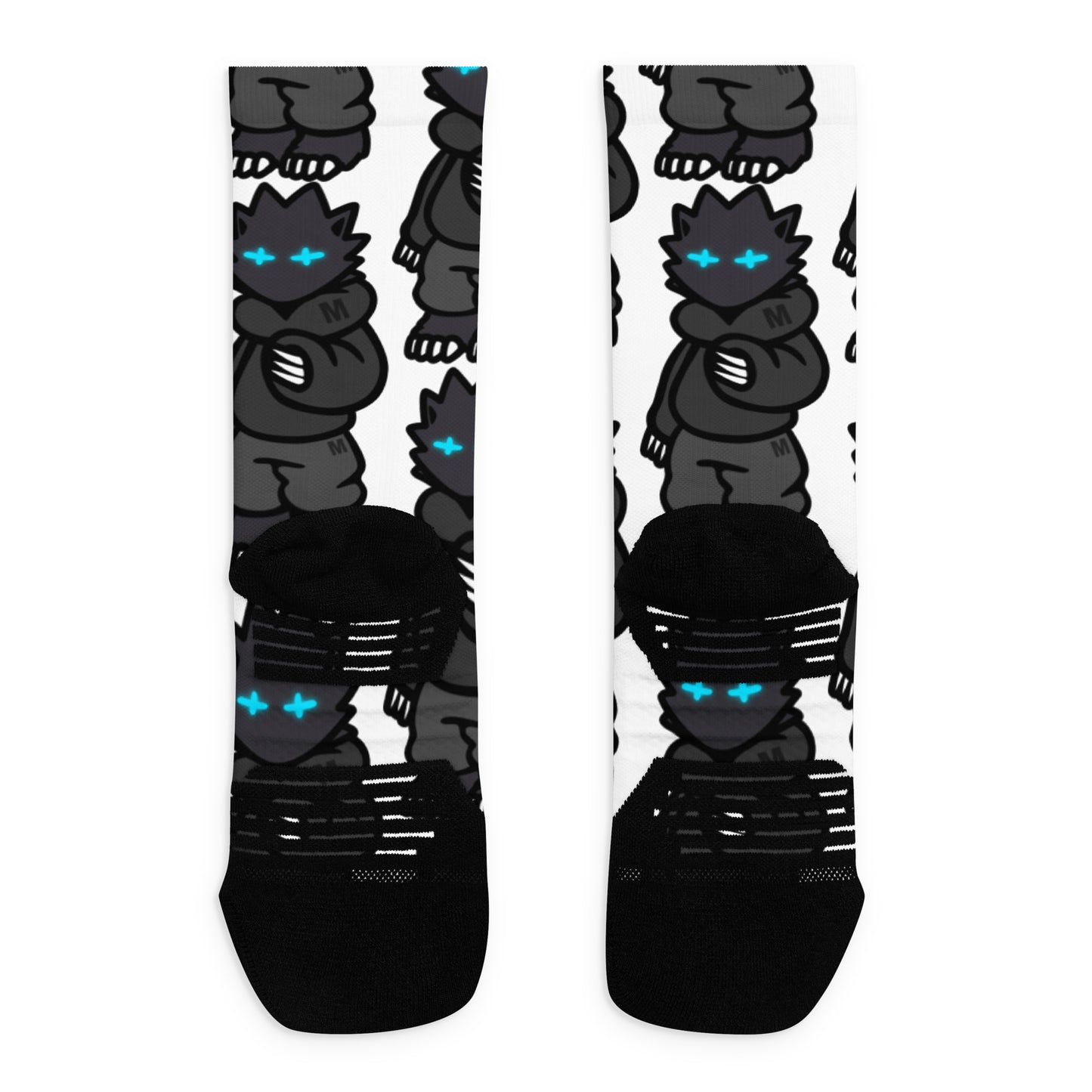 Cyber wolf compression socks