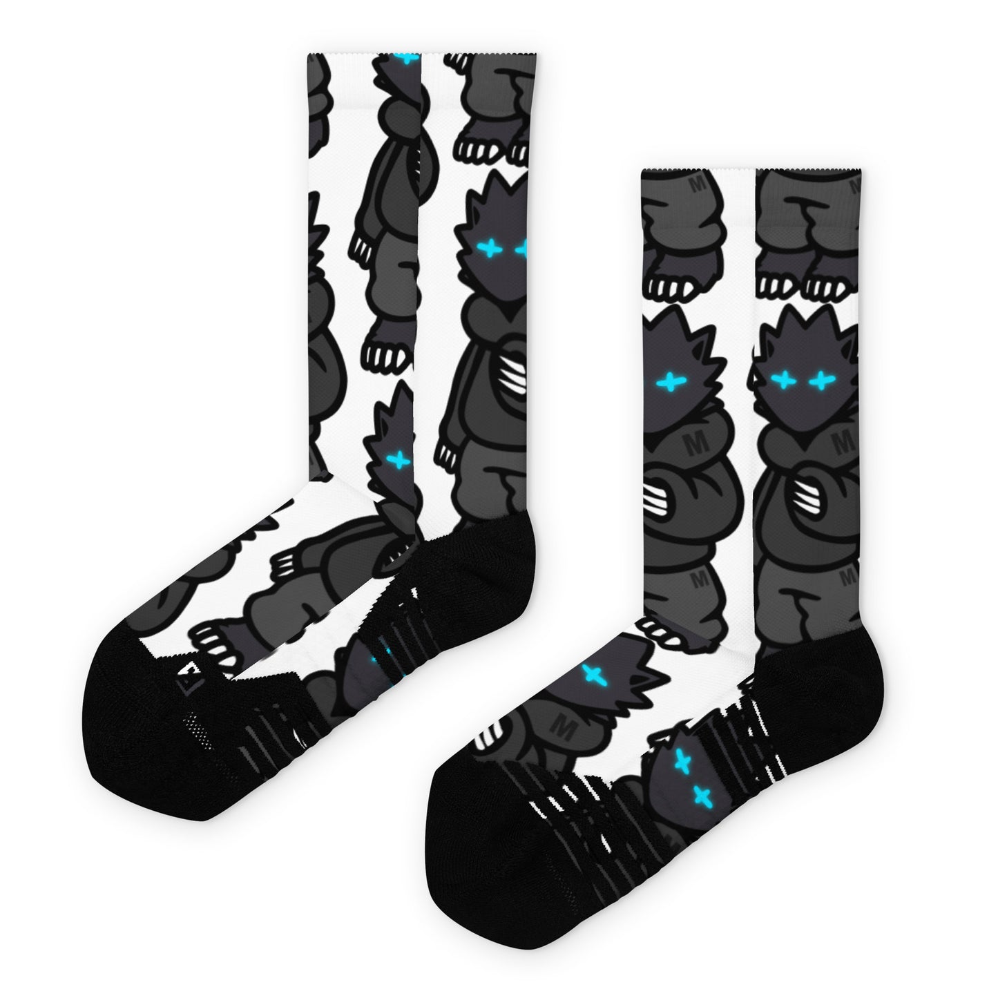 Cyber wolf compression socks