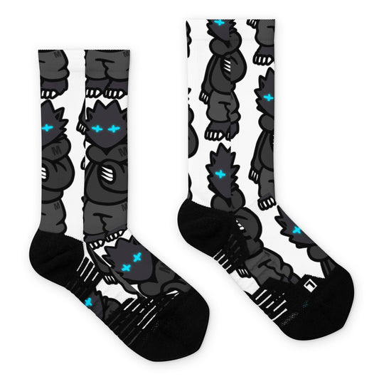 Cyber wolf compression socks